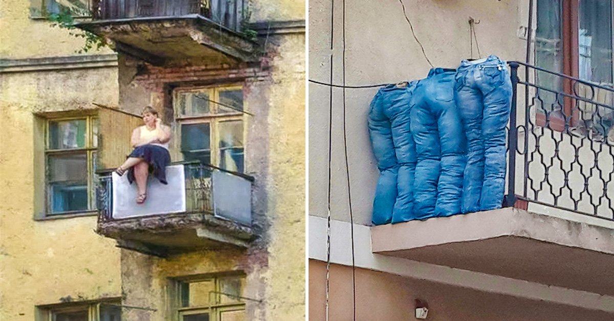 странные балконы